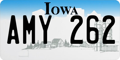 IA license plate AMY262