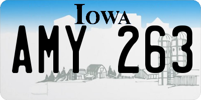 IA license plate AMY263
