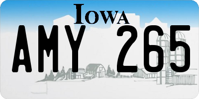 IA license plate AMY265