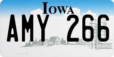 IA license plate AMY266