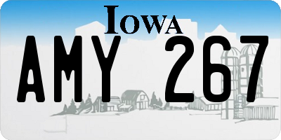 IA license plate AMY267
