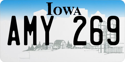 IA license plate AMY269