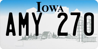 IA license plate AMY270