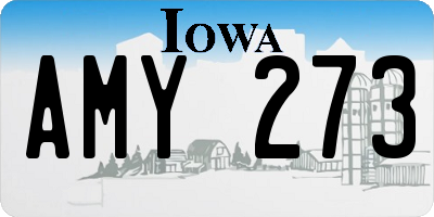 IA license plate AMY273