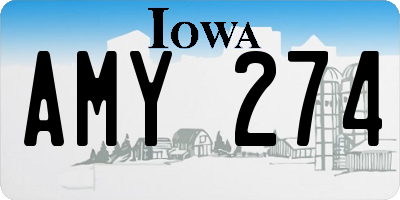 IA license plate AMY274
