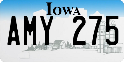 IA license plate AMY275