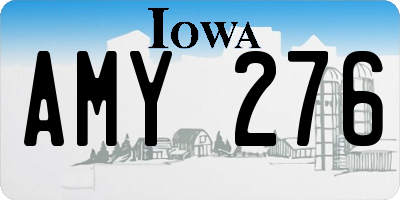 IA license plate AMY276