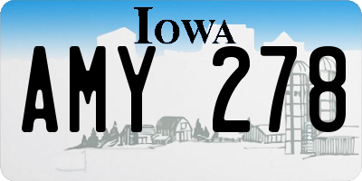 IA license plate AMY278