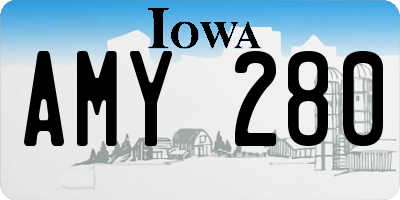 IA license plate AMY280