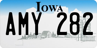 IA license plate AMY282