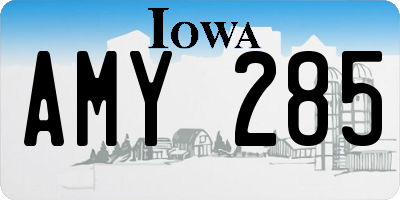 IA license plate AMY285