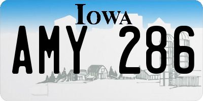 IA license plate AMY286
