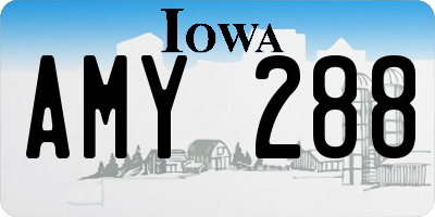 IA license plate AMY288