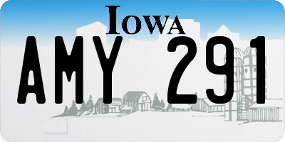IA license plate AMY291
