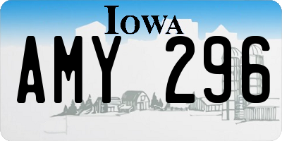 IA license plate AMY296