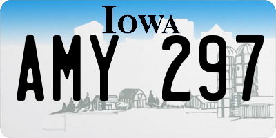 IA license plate AMY297
