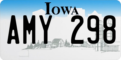 IA license plate AMY298