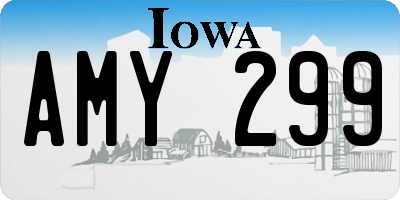 IA license plate AMY299
