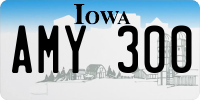 IA license plate AMY300