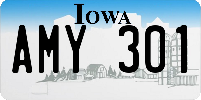 IA license plate AMY301