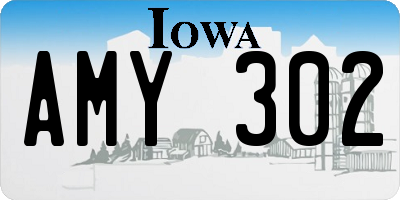 IA license plate AMY302