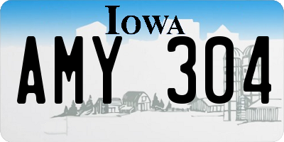 IA license plate AMY304