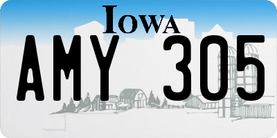 IA license plate AMY305