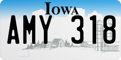 IA license plate AMY318