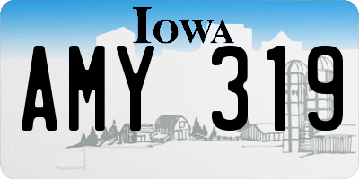 IA license plate AMY319