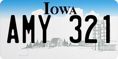 IA license plate AMY321