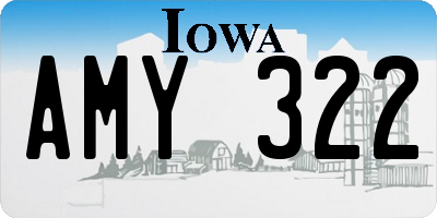 IA license plate AMY322