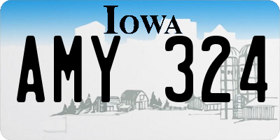 IA license plate AMY324