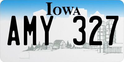 IA license plate AMY327