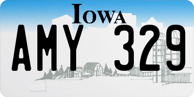 IA license plate AMY329