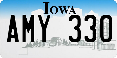 IA license plate AMY330
