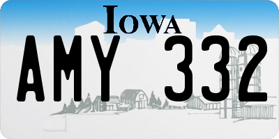 IA license plate AMY332