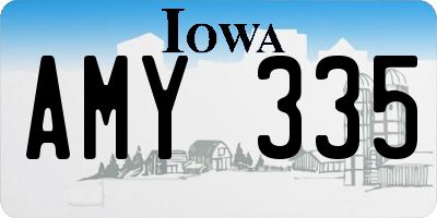 IA license plate AMY335
