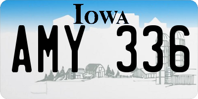 IA license plate AMY336