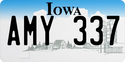 IA license plate AMY337
