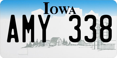 IA license plate AMY338