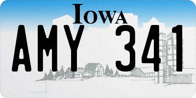 IA license plate AMY341