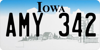 IA license plate AMY342