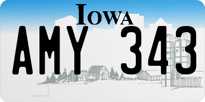 IA license plate AMY343