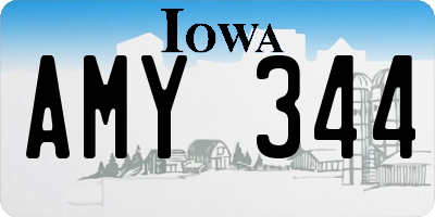IA license plate AMY344