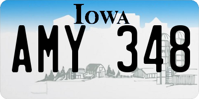IA license plate AMY348