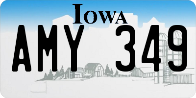 IA license plate AMY349