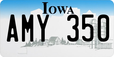 IA license plate AMY350