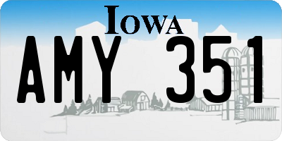 IA license plate AMY351