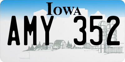 IA license plate AMY352