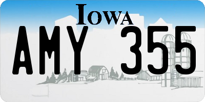 IA license plate AMY355